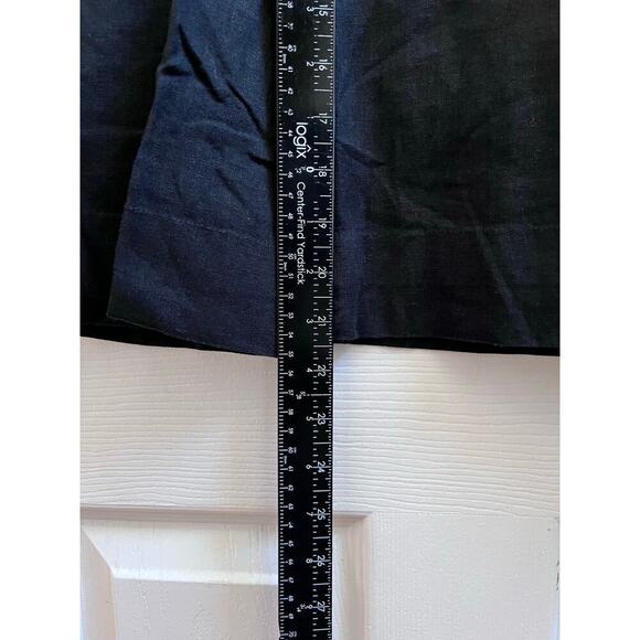 Charlie Paige New Black Linen Blend Wide Leg Crop Pant Size Large Resort Breezy - Picture 8 of 10